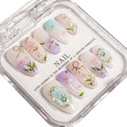 Press-On Nail Kit Floral Reusable & Long-Lasting
