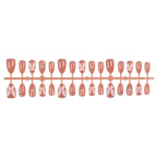 Press-On Nail Kit Floral Sparkle Adhesive Backing