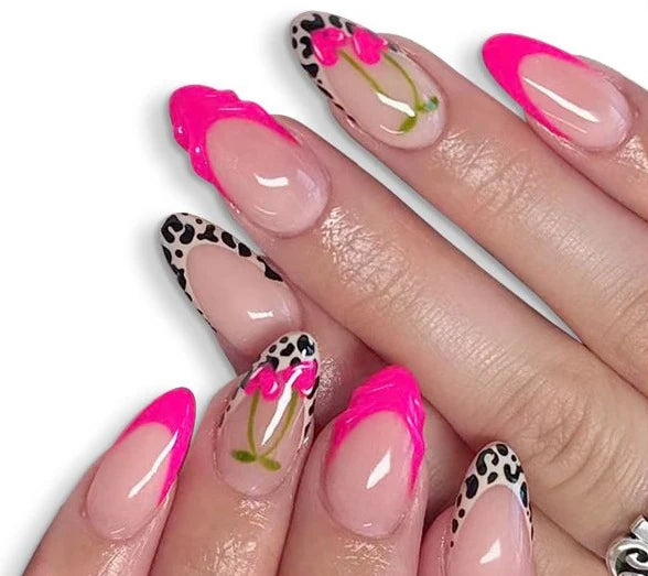Press-On Nail Kit Floral Tip Reusable & Long-Lasting