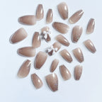 Press-On Nail Kit Glitter Bow Design Glue Included