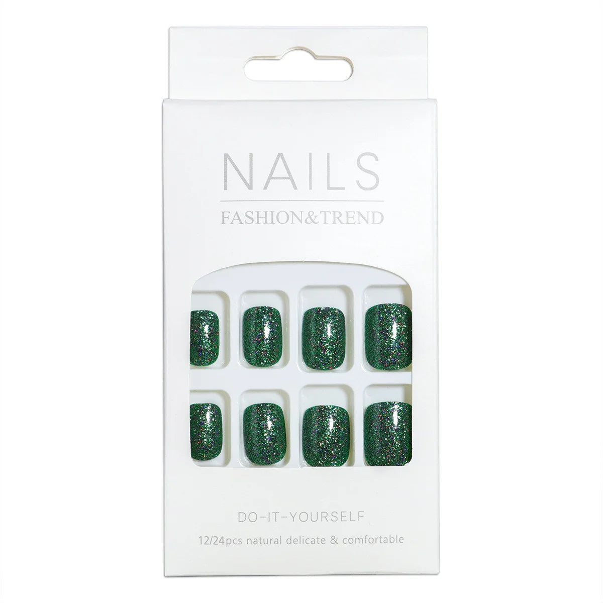 Press-On Nail Kit Glitter Finish Set of 24
