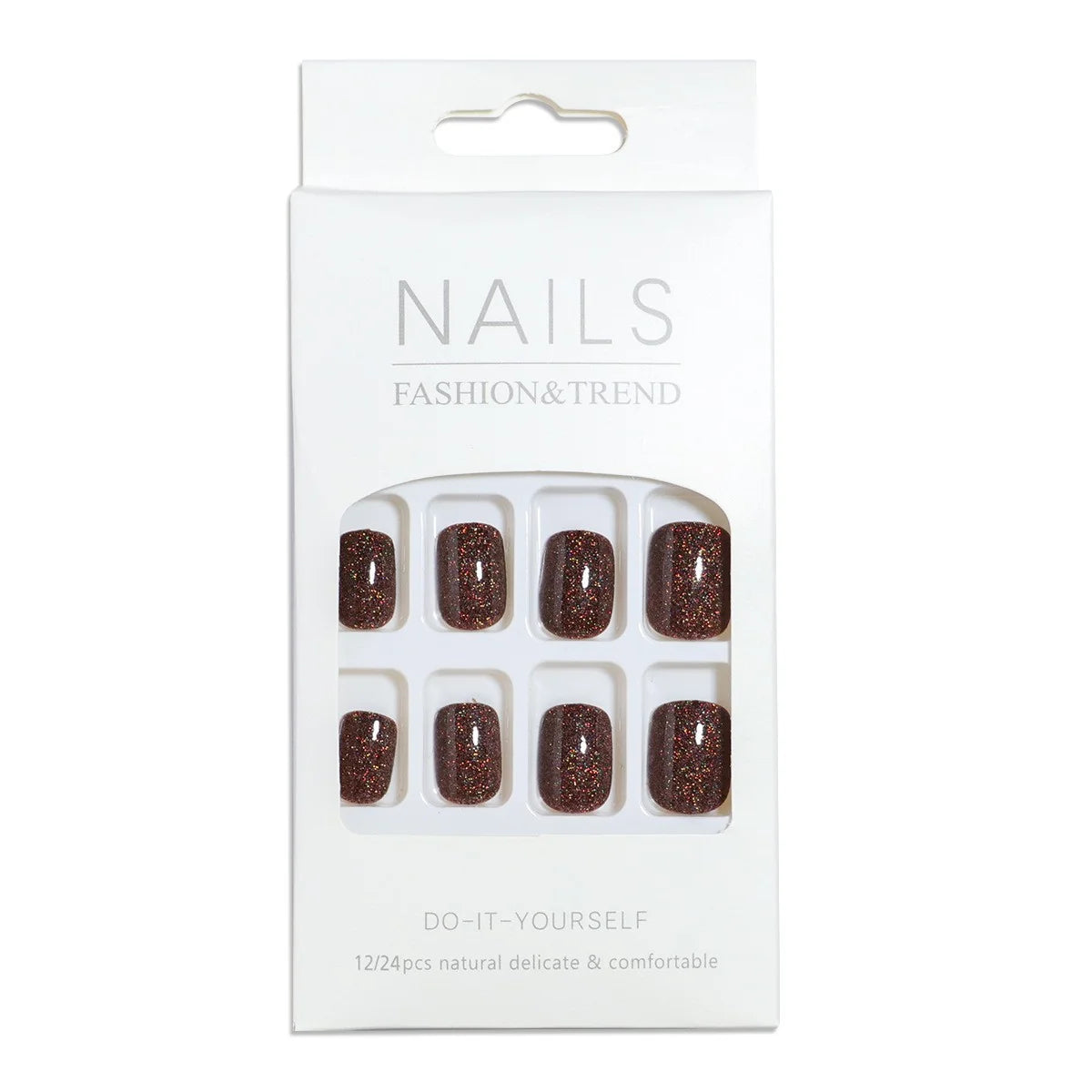 Press-On Nail Kit Glitter Finish Set of 24