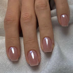Press-On Nail Kit Glossy Almond Electroplated Finish