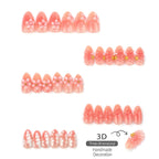 Press-On Nail Kit Hand-Painted Floral Easy-Apply Adhesive