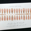 Press-On Nail Kit Handcrafted Floral Easy Apply & Remove