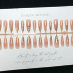 Press-On Nail Kit Handcrafted Floral Easy Apply & Remove
