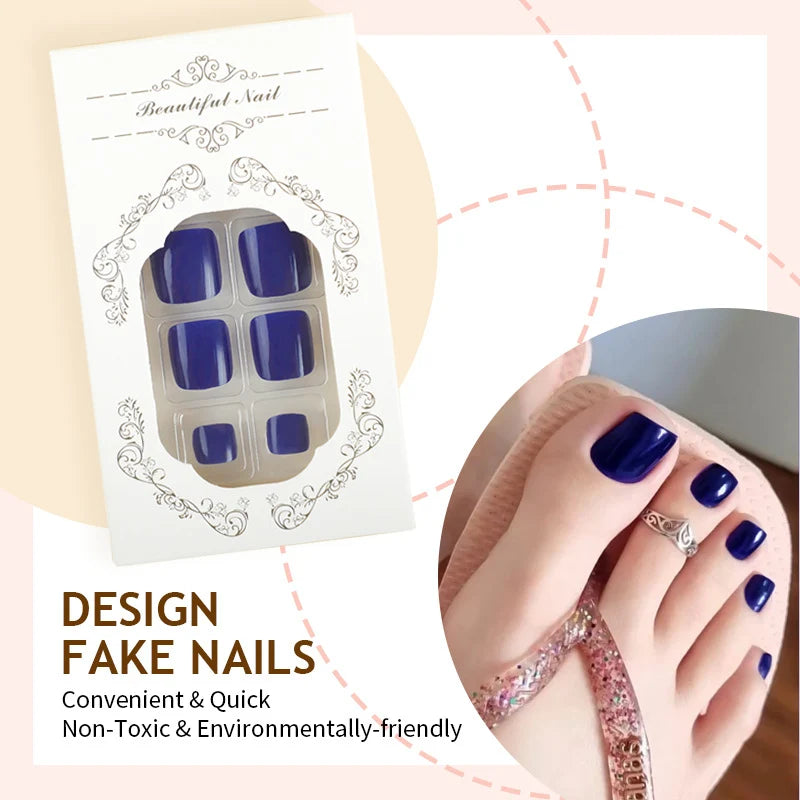 Press-On Nail Kit High-Gloss Multiple Sizes No Glue