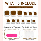 Press-On Nail Kit High-Gloss Multiple Sizes No Glue