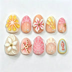 Press-On Nail Kit Intricate Designs Durable Wear