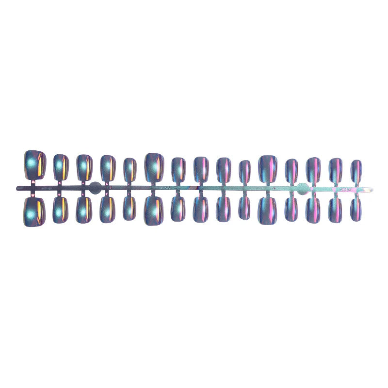 Press-On Nail Kit Iridescent Peel & Stick Multiple Sizes