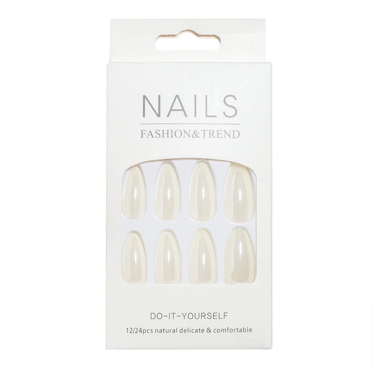 Press-On Nail Kit Natural Finish Set of 24