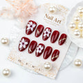 Press-On Nail Kit Navy Floral Multiple Sizes