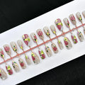 Press-On Nail Kit No-Glue & Reusable Floral Designs
