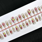 Press-On Nail Kit No-Glue & Reusable Floral Designs