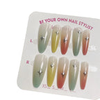 Press-On Nail Kit Ombre Gradient Starry Accents