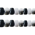 Press-On Nail Kit Reusable Glue-On Floral & Rhinestone