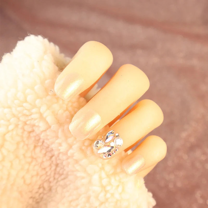 Press-On Nail Kit Rhinestone Embellished Reusable Multi-Size