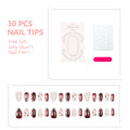 Press-On Nail Kit Salon-Quality 30 Pieces & Jelly Glue