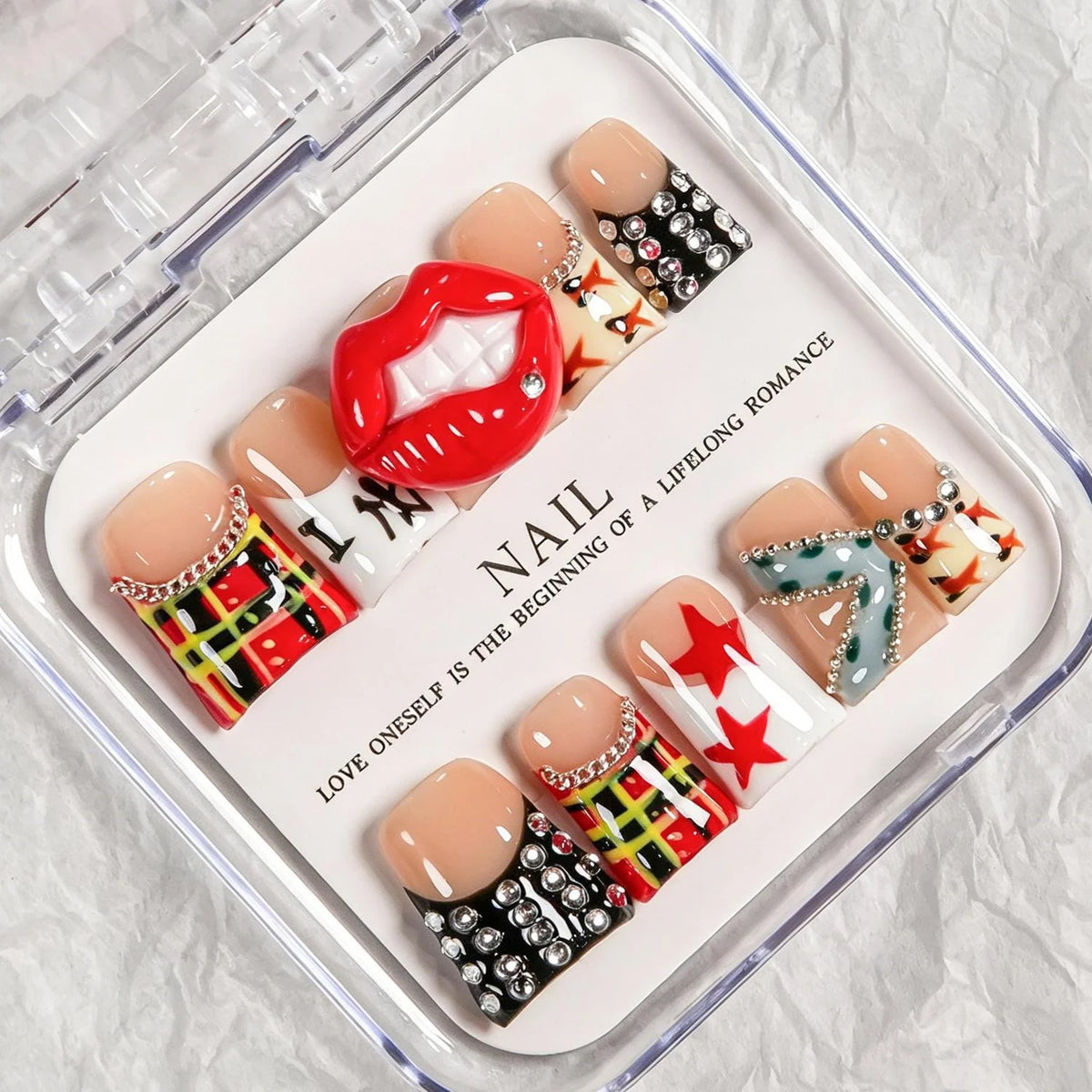 Press-On Nail Kit Salon-Quality Reusable Designs