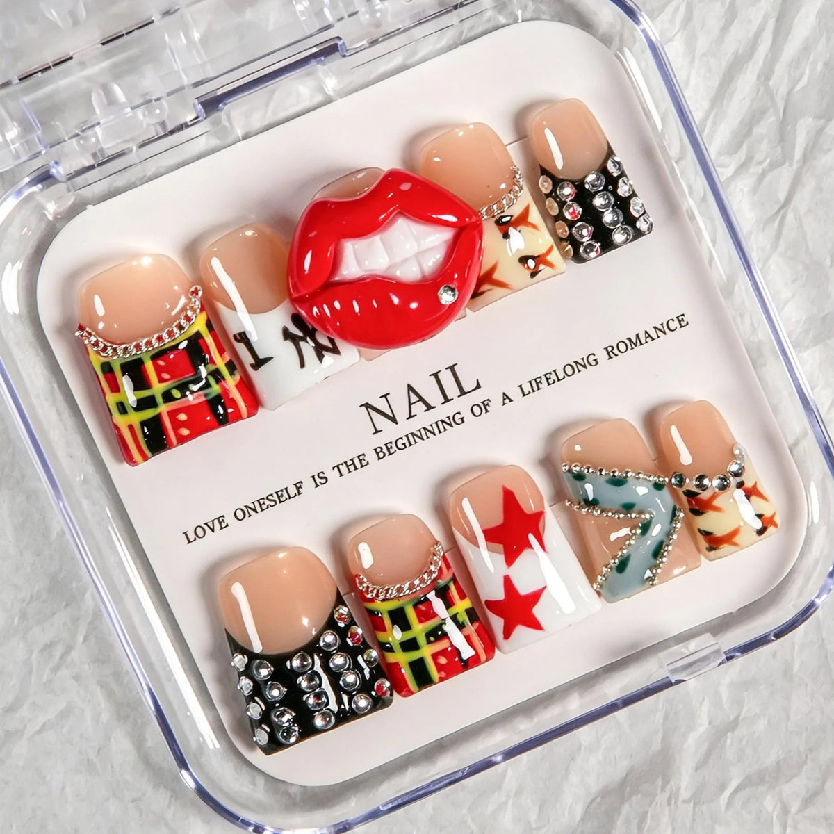 Press-On Nail Kit Salon-Quality Reusable Designs