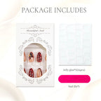 Press-On Nail Kit Set of 24 Jelly Glue & File