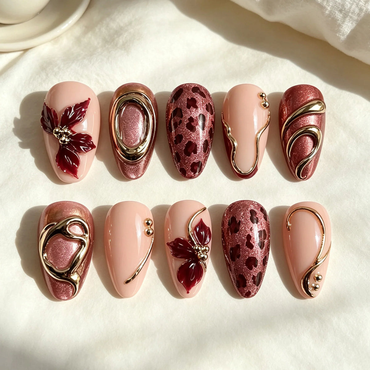 Press-On Nail Kit Set of 24 Jelly Glue & File
