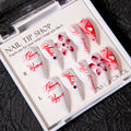 Press-On Nail Kit Short Claw Floral Adhesive Tabs