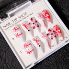 Press-On Nail Kit Short Claw Floral Adhesive Tabs
