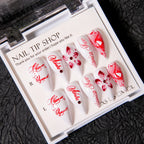 Press-On Nail Kit Short Claw Floral Adhesive Tabs