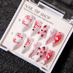 Press-On Nail Kit Short Claw Floral Adhesive Tabs