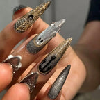 Press-On Nail Kit Stiletto Intricate Embellishments