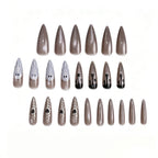 Press-On Nail Kit Stiletto Intricate Embellishments