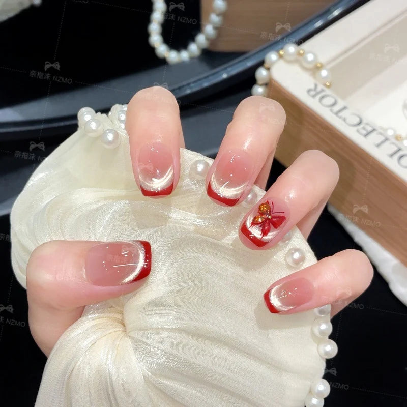 Press-On Nail Kit Vibrant Designs Easy Application Multiple Shapes