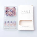 Press-On Nail Kit Yellow Natural Look 24 Pieces