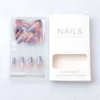 Press-On Nail Kit Yellow Natural Look 24 Pieces