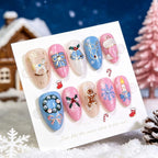 Press-On Nail Set 10-Piece Festive Designs Glossy Finish