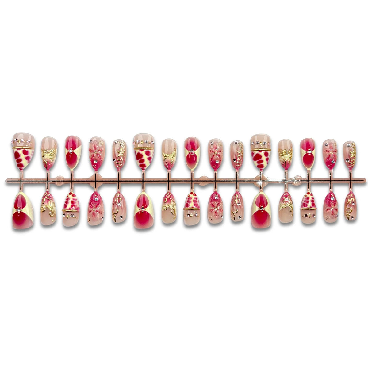 Press-On Nail Set 19 Unique Designs Peel & Stick