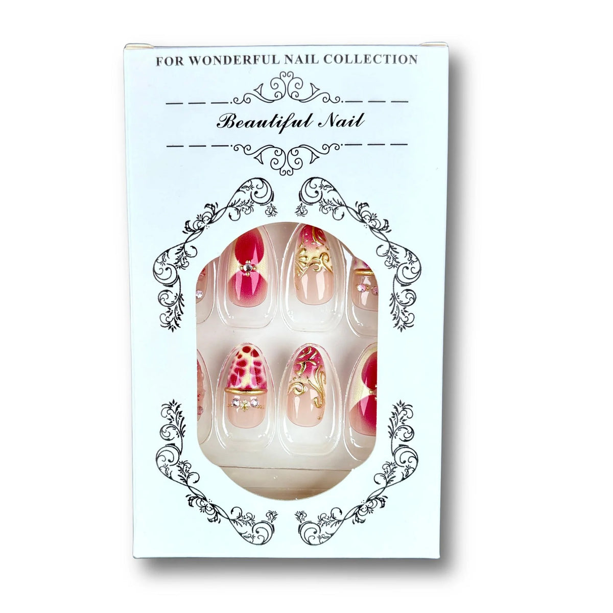 Press-On Nail Set 19 Unique Designs Peel & Stick