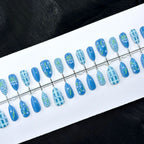 Press-On Nail Set 20-Piece Peel-And-Stick Artistic Designs