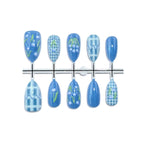 Press-On Nail Set 20-Piece Peel-And-Stick Artistic Designs