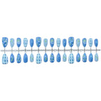 Press-On Nail Set 20-Piece Peel-And-Stick Artistic Designs