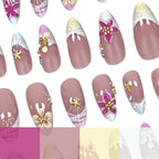 Press-On Nail Set 24-Piece Floral Design