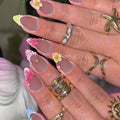 Press-On Nail Set 24-Piece Floral Design