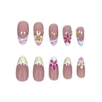 Press-On Nail Set 24-Piece Floral Design