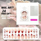 Press-On Nail Set 24 Piece Floral Designs