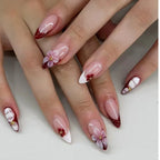 Press-On Nail Set 24 Piece Floral Designs
