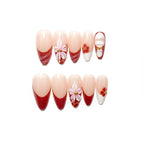 Press-On Nail Set 24 Piece Floral Designs