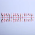 Press-On Nail Set 24-Piece Floral & Leopard Glue Included