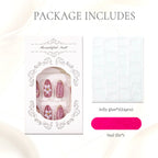 Press-On Nail Set 24-Piece Floral With Glue & File
