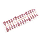 Press-On Nail Set 24-Piece Floral With Glue & File